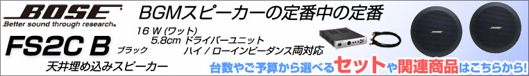 天井埋込スピーカー FS2CB ブラック