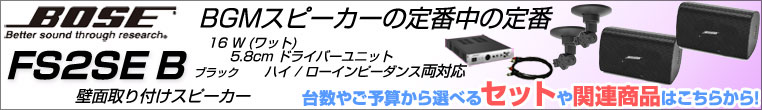 壁面取付スピーカー FS2SEB ブラック