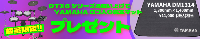 ナベ通ドラム DTX純正マットプレゼント