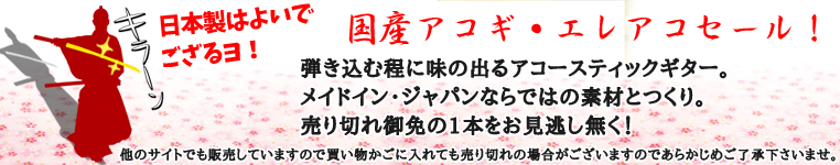 国産アコースティックギター Sale！