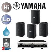YAMAHA ヤマハ VS4 ブラック (2ペア) 屋内・野外BGMセット(MA2030a) 
