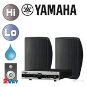 YAMAHA ヤマハ VXS5 (ブラック/1ペア) 屋内・野外BGMセット(MA2030a) ◆ セット内容 MA2030a (1台)  VXS5 (1ペア)