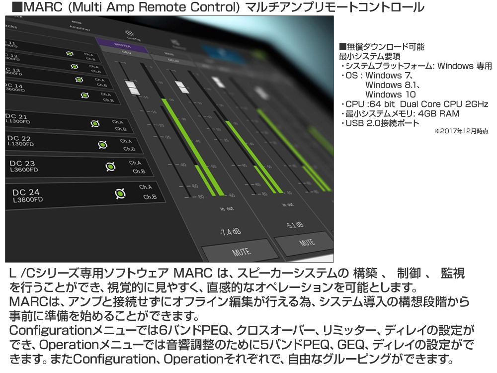 DYNACORD ダイナコード L1300FD DSP搭載 パワーアンプ 350W+350W