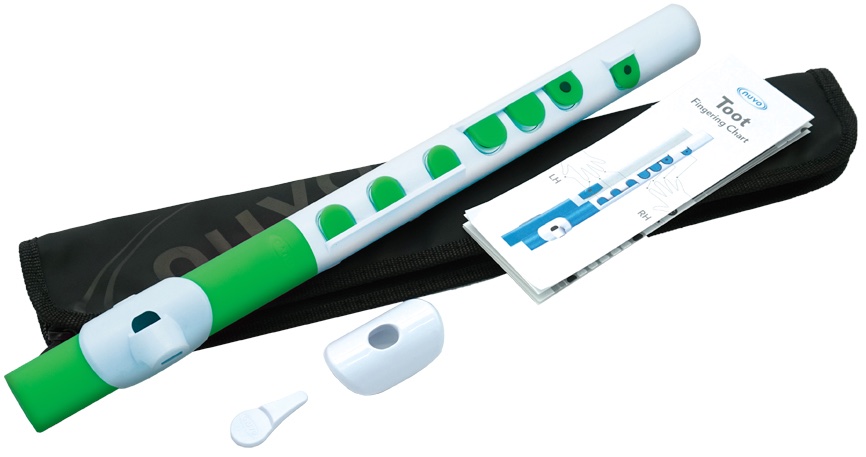 Nuvo プラスチックフルート（緑色） 本体・ケース NUVO ヌーボ TooT ホワイト グリーン N430TWGN トゥート