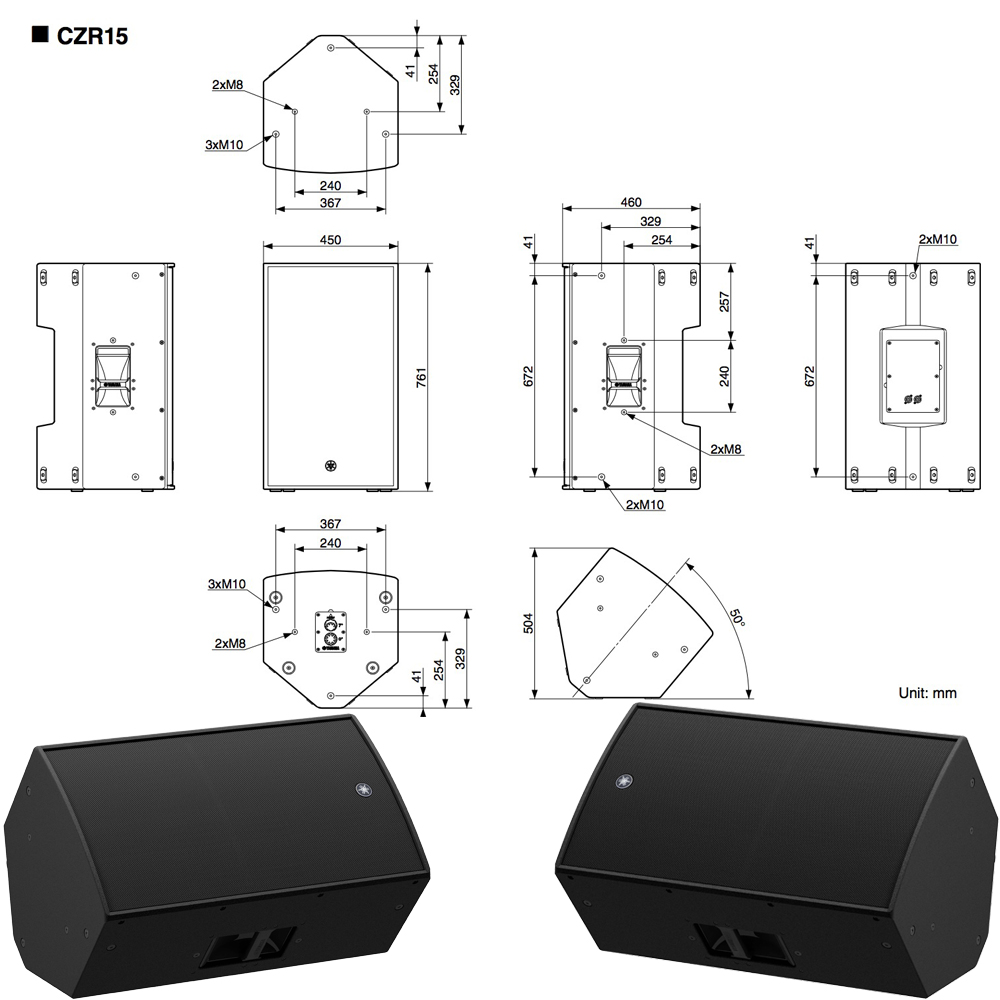 YAMAHA ヤマハ CZR15 (1本) ◇ 15インチ 2-Way パッシブ
