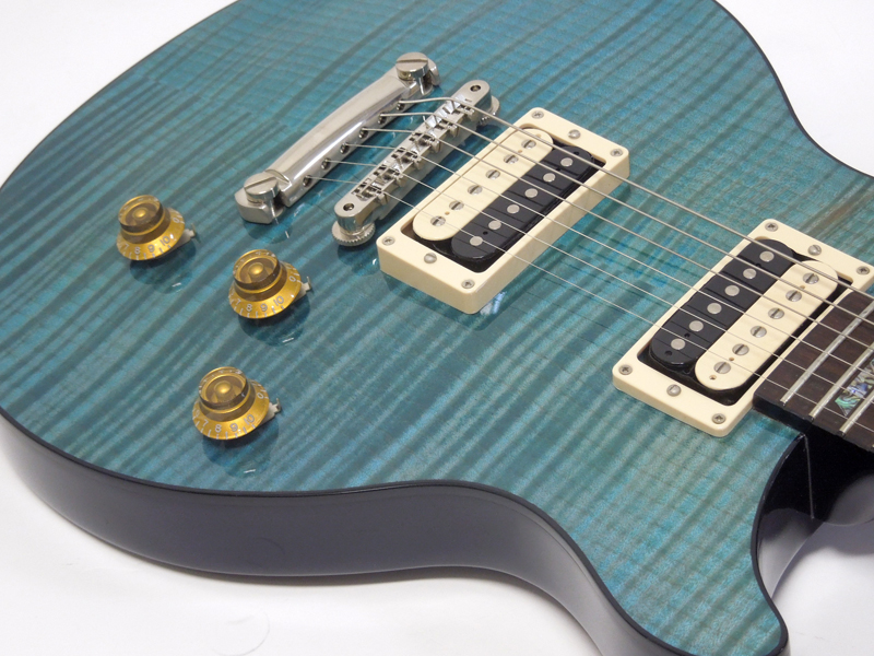 Gibson Custom Shop Tak Matsumoto DC Standard Flame Top Aqua Blue 