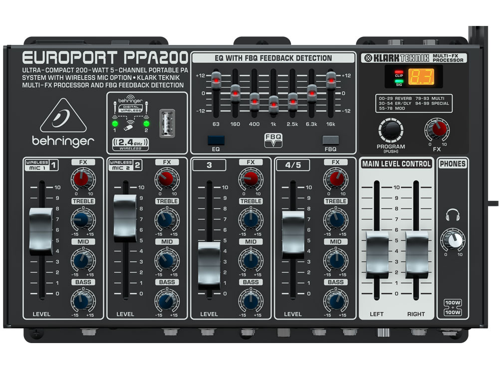 BEHRINGER ベリンガー　PPA200 EUROPORT 美品貴重 BEHRINGER（ベリンガー）ポータブルPAシステム PPA200 EUROPORT