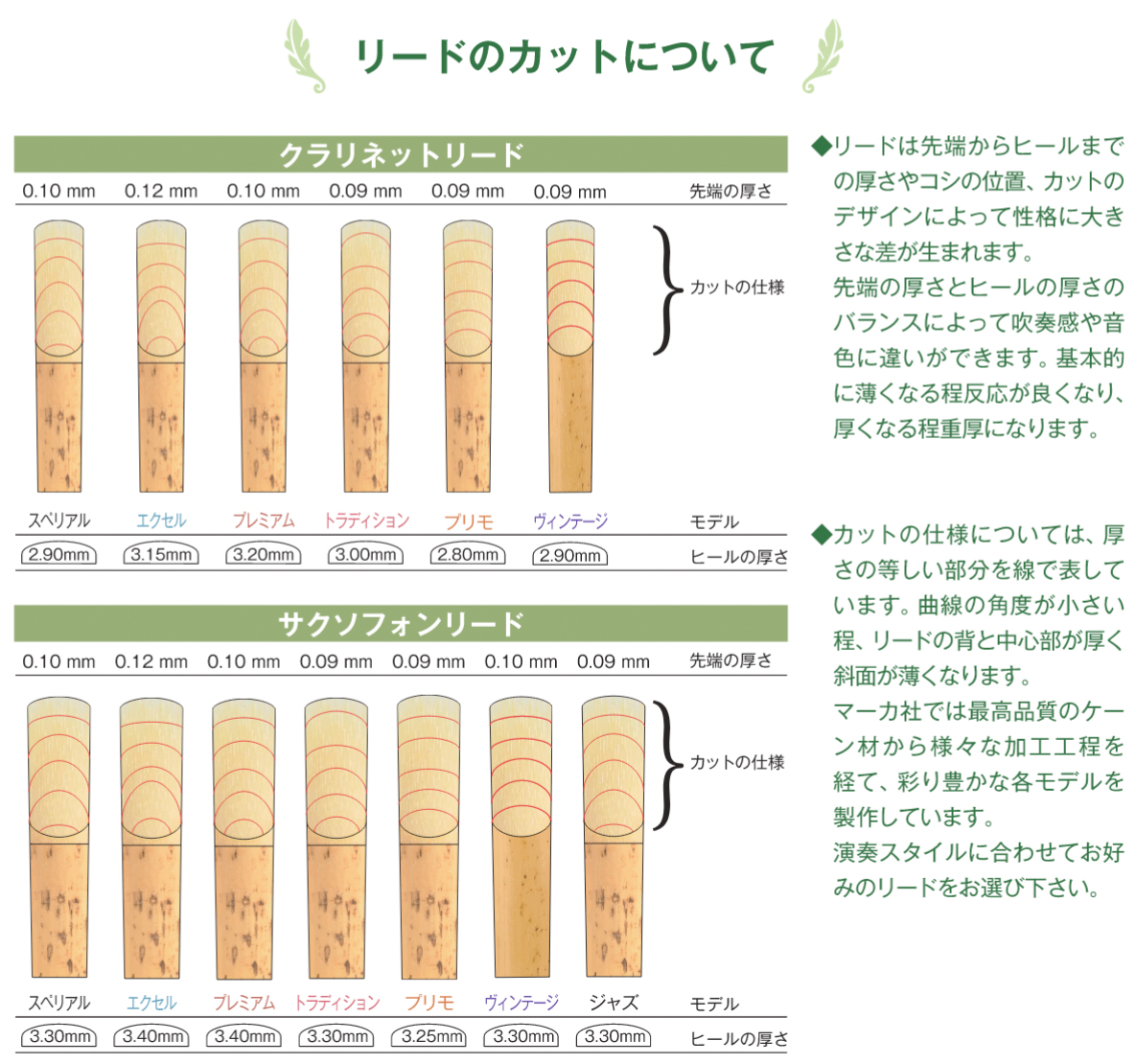 MARCA ( マーカ ) スペリアル バリトンサックス 3.5 リード 5枚入り 1