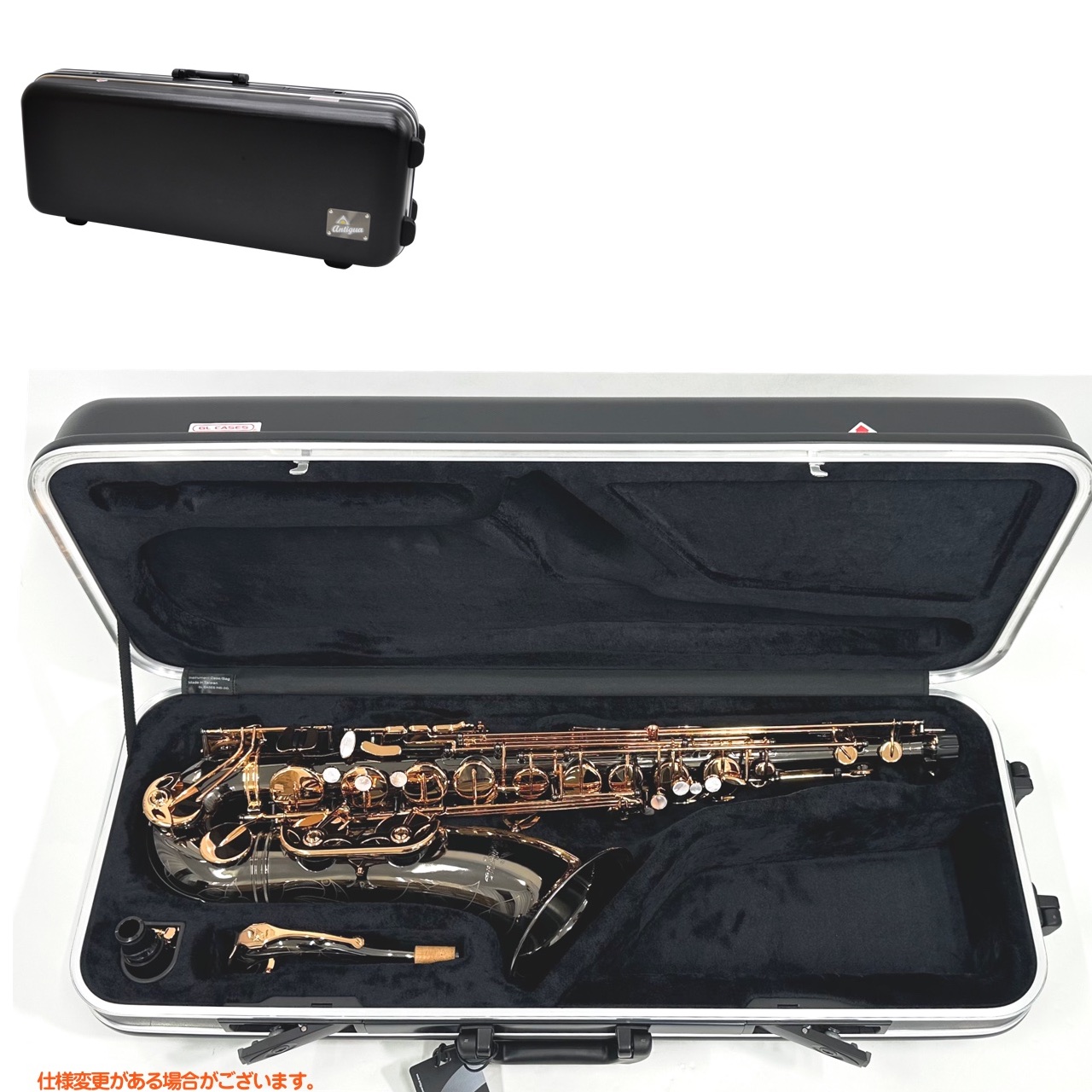 antigua 黒 テナーサックス ケース付き 未使用 GL CASES Antigua テナーサックス ハードケース 軽量設計 未