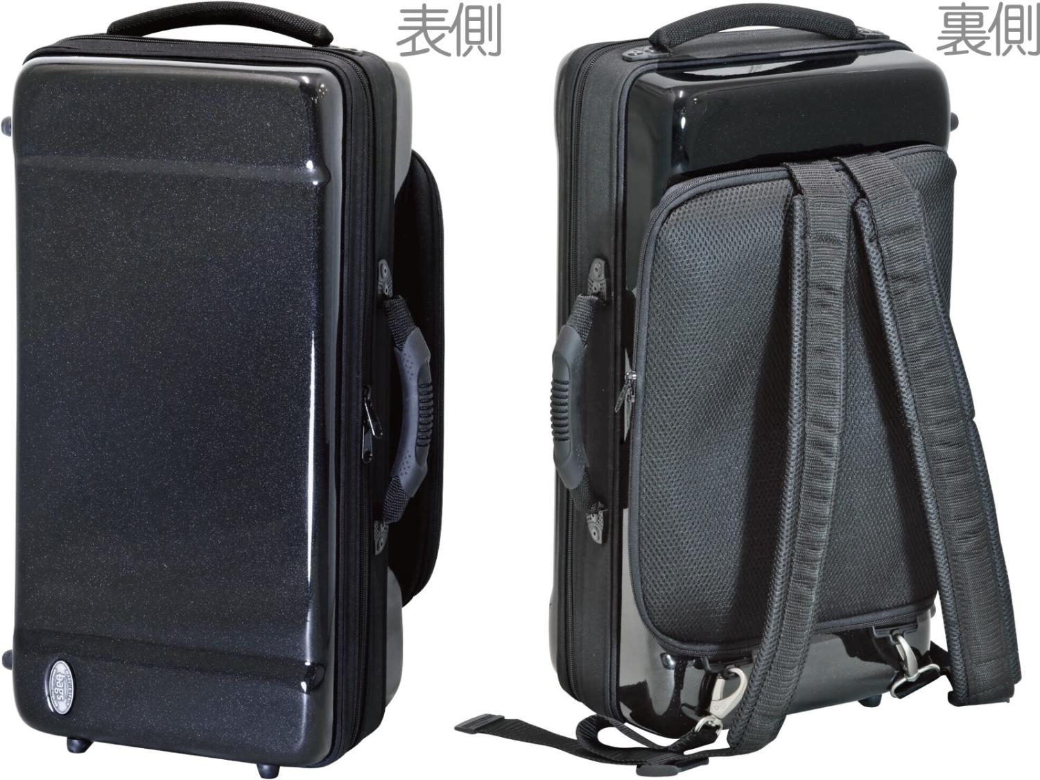 フリューゲルホルン ダブルケース　トランペット　ハードケース bags バッグス EF2TRFH M-BLK トランペット フリューゲルホルン
