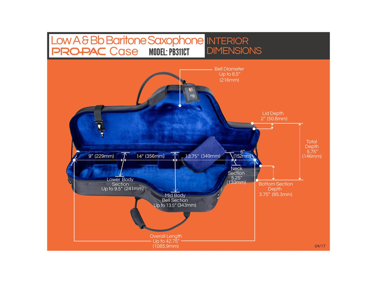 PROTEC プロテック PB311CT バリトンサックス ケース セミハードケース