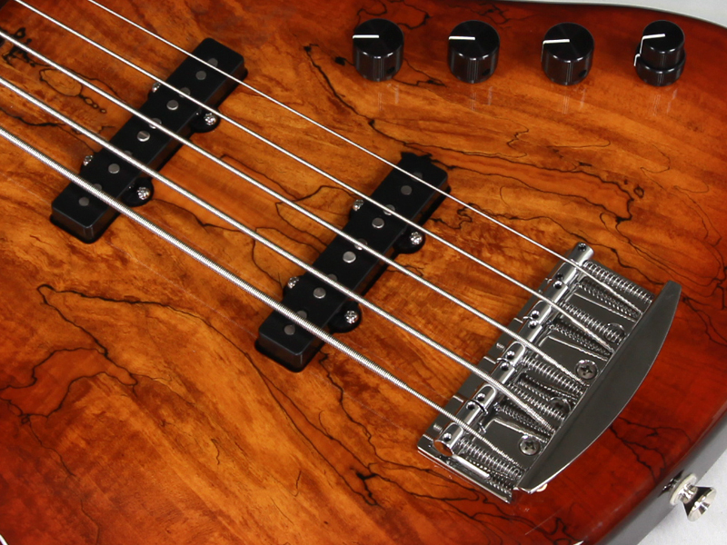 Kikuchi Guitars Custom 5st J Bass / Spalted Flame Maple Top