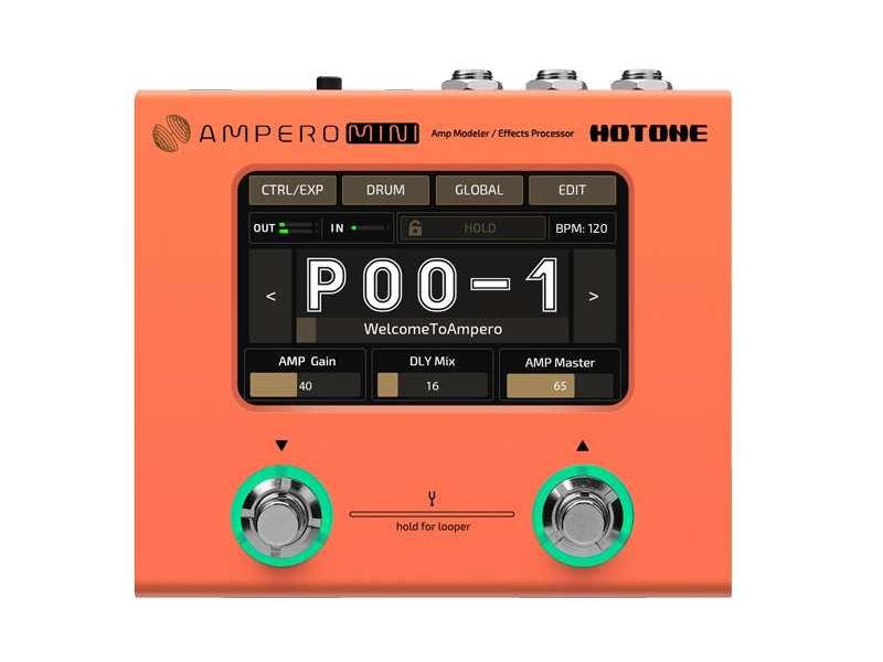 HOTONE ( ホット・トーン ) Ampero Mini Orange マルチエフェクター HOTONE ( ホット・トーン ) Ampero Mini Orange マルチエフェクター