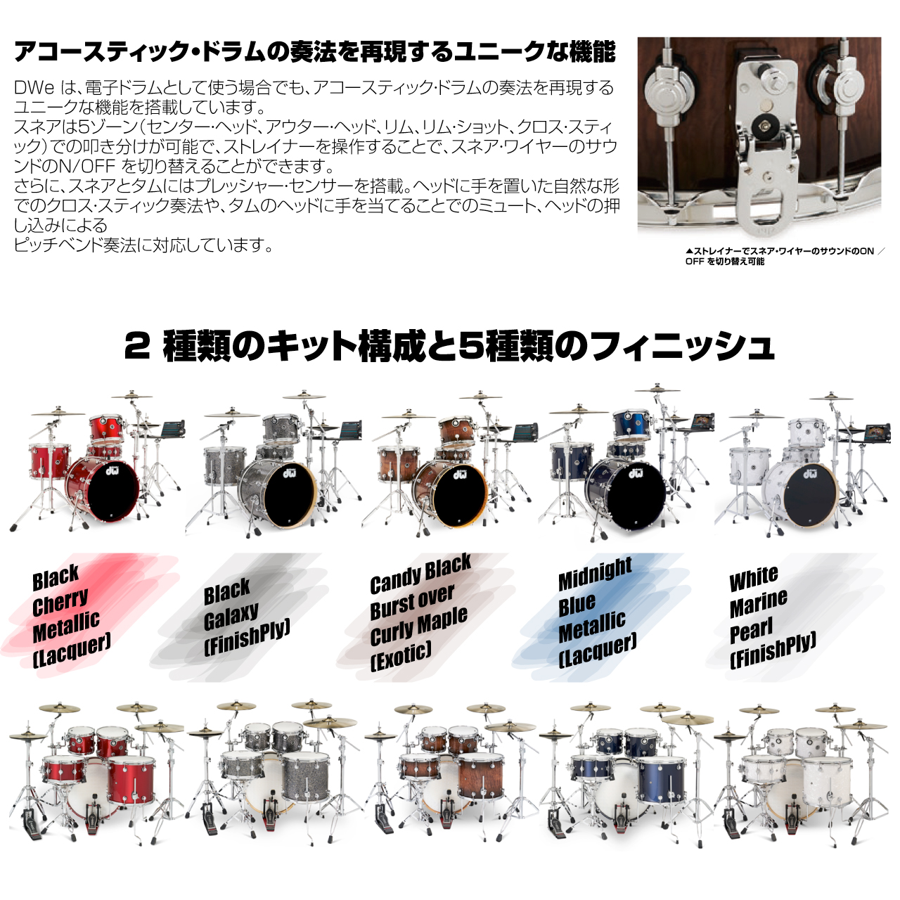 DW ディーダブル DWe 4-Piece Complete Bundle Kit White Marine