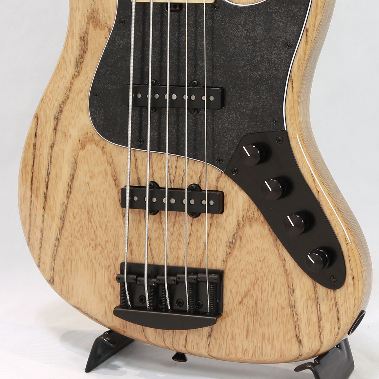 Kikuchi Guitars Custom 5st J Bass Natural with Black Filler