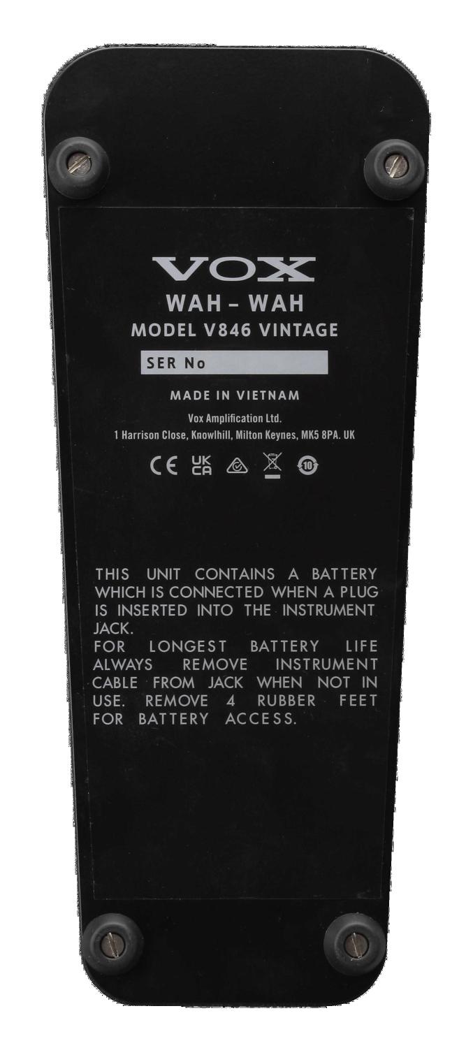 Vox V846 Vintage ワウペダル wah V846 Vintage Wah - Vox Amps