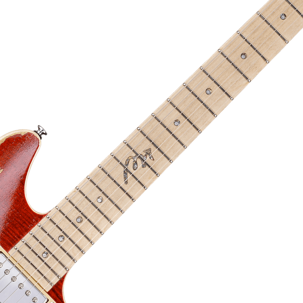 ESP POTBELLY PM Rana Distressed See Thru Wine Red 要 楽奈