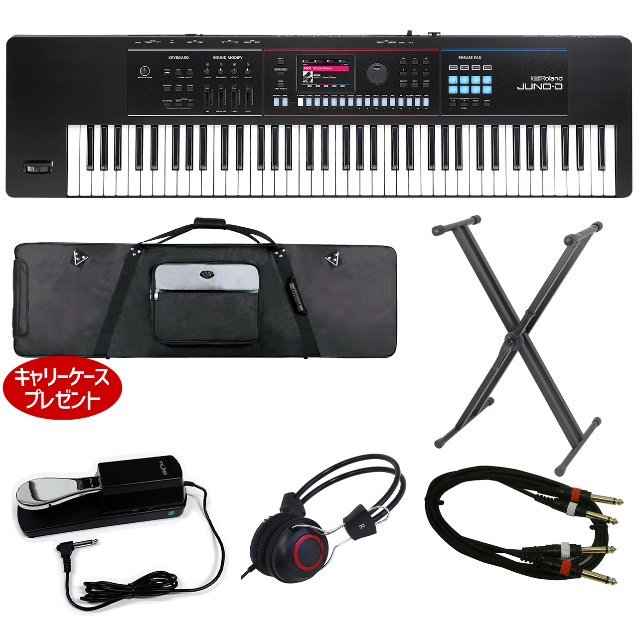 Roland ローランド JUNO-D7 ライブセット ケースプレゼント 76