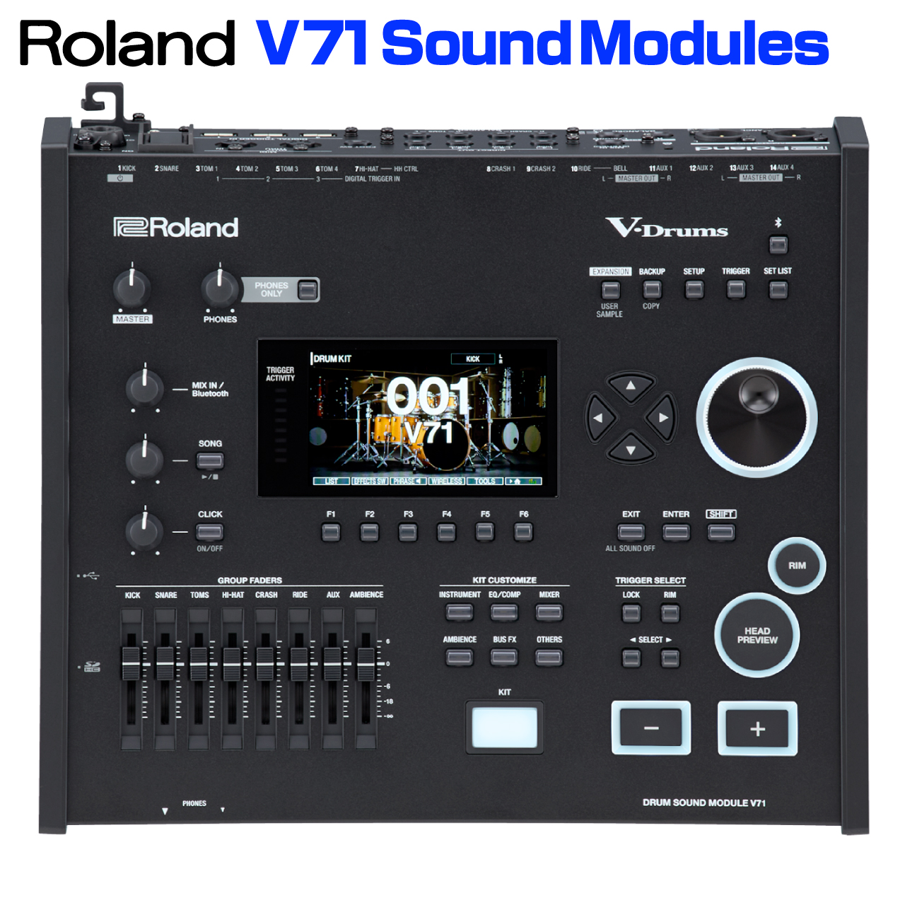 Roland ローランド TD713 本体 ラック バスドラムのセット 単品 送料