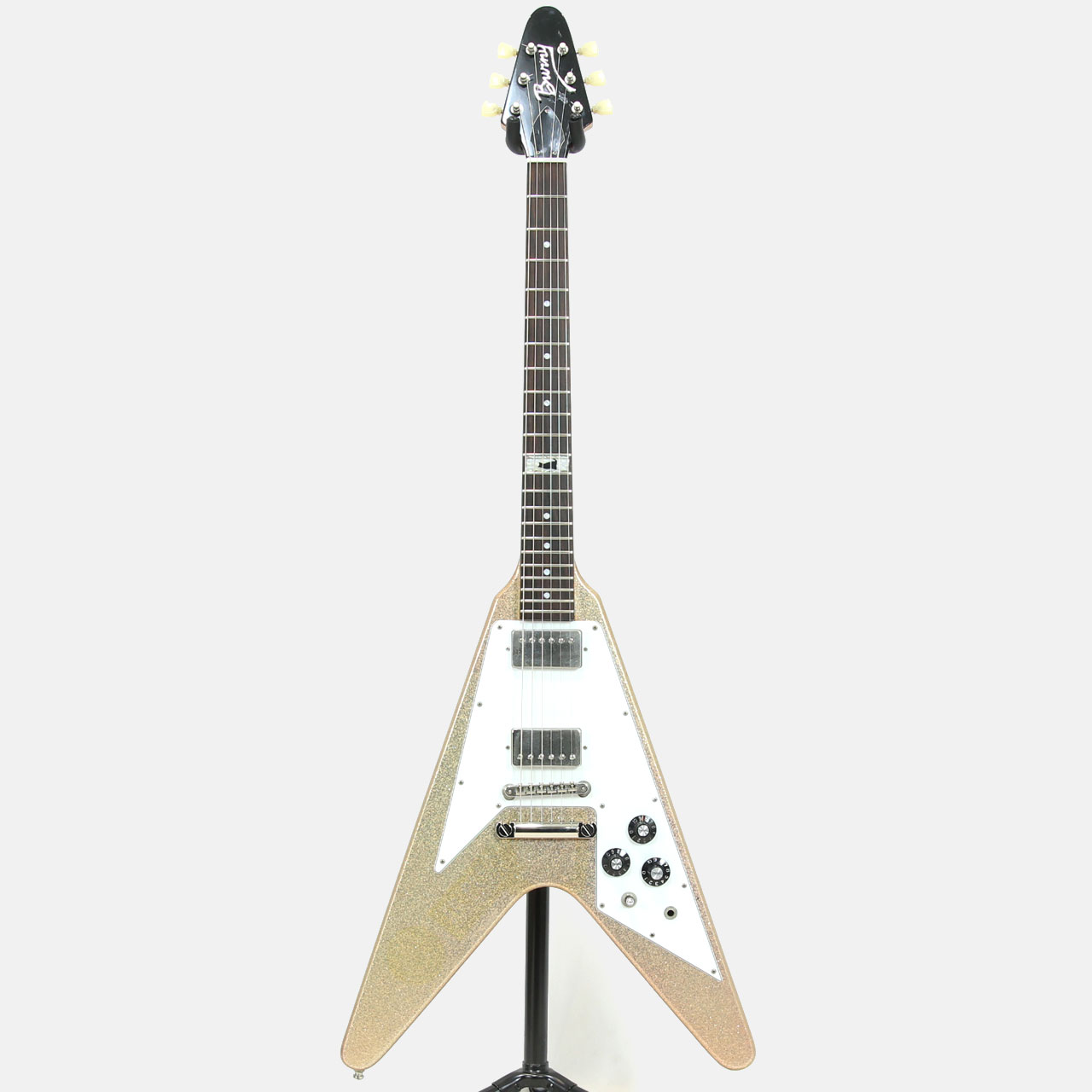 Burny LV 115KK LArc en Ciel ken Signature Gold Flying V Made