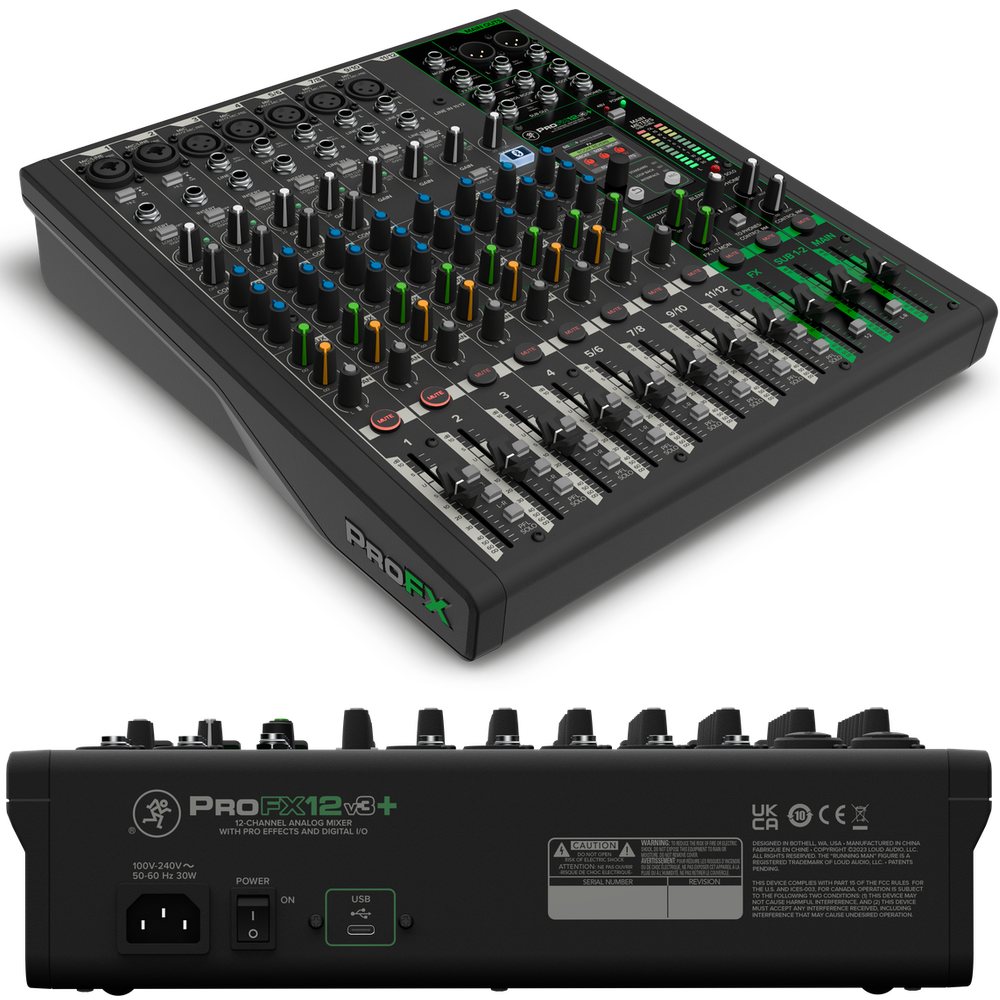 【美品】ProFX12v3+ ミキサー オーディオインターフェイス ProFX12v3+ 12チャンネルアナログミキサー WITH Enhanced FX