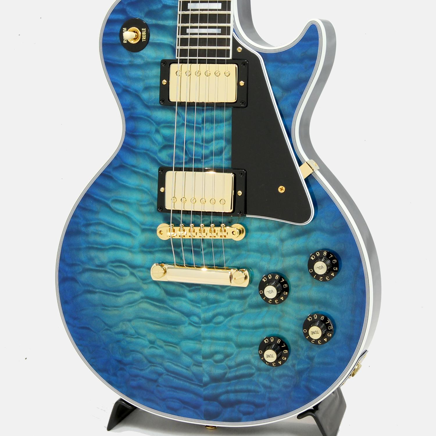 Gibson Custom Shop 1968 Les Paul Custom 5A Quilt Top Trans