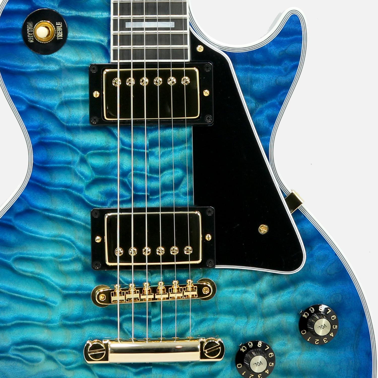 Gibson Custom Shop 1968 Les Paul Custom 5A Quilt Top Trans