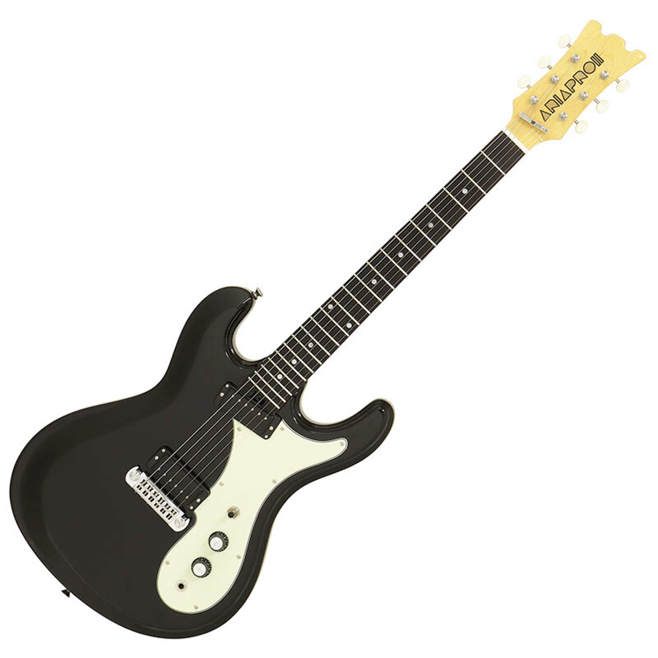 ギター Aria proii dm206bk Aria Pro II アリアプロ2 DM-206 BK レトロ・クラシック エレキ