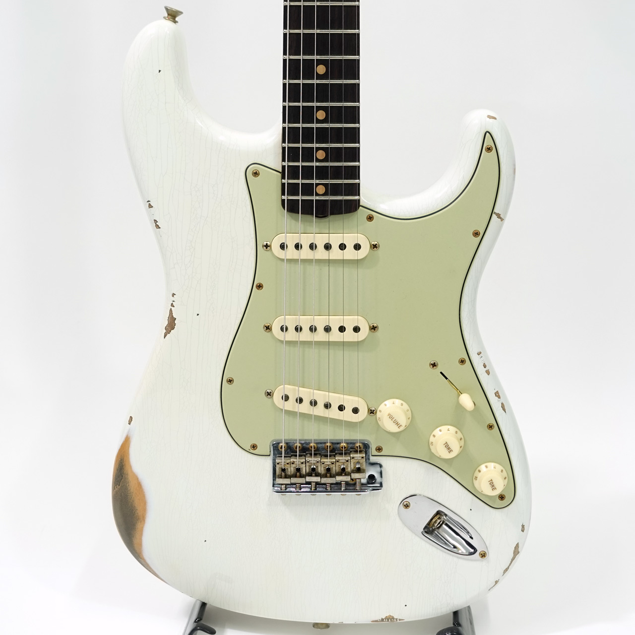 Fender Custom Shop 1962 Stratocaster Relic Aged Olympic White