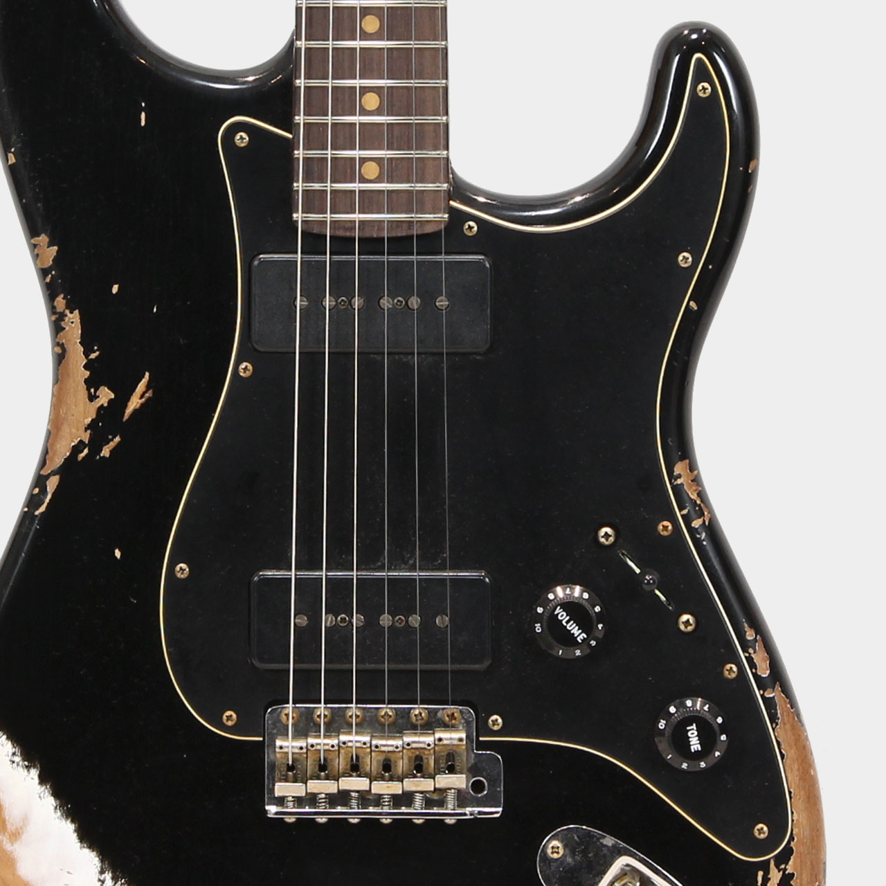 Fender Custom Shop 1960 Dual P90 Stratocaster Heavey Relic Black