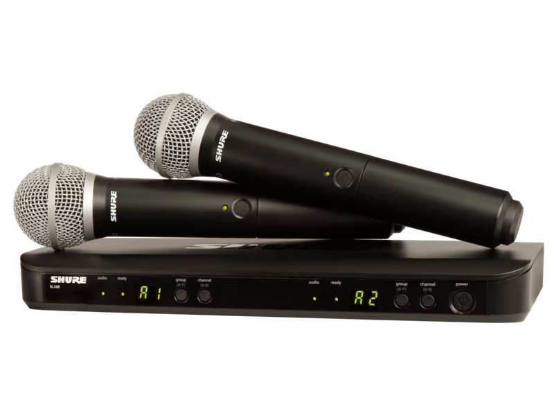 SHURE シュアー BLX188 ラベリア型 デュアルワイヤレスマイクセット CVL