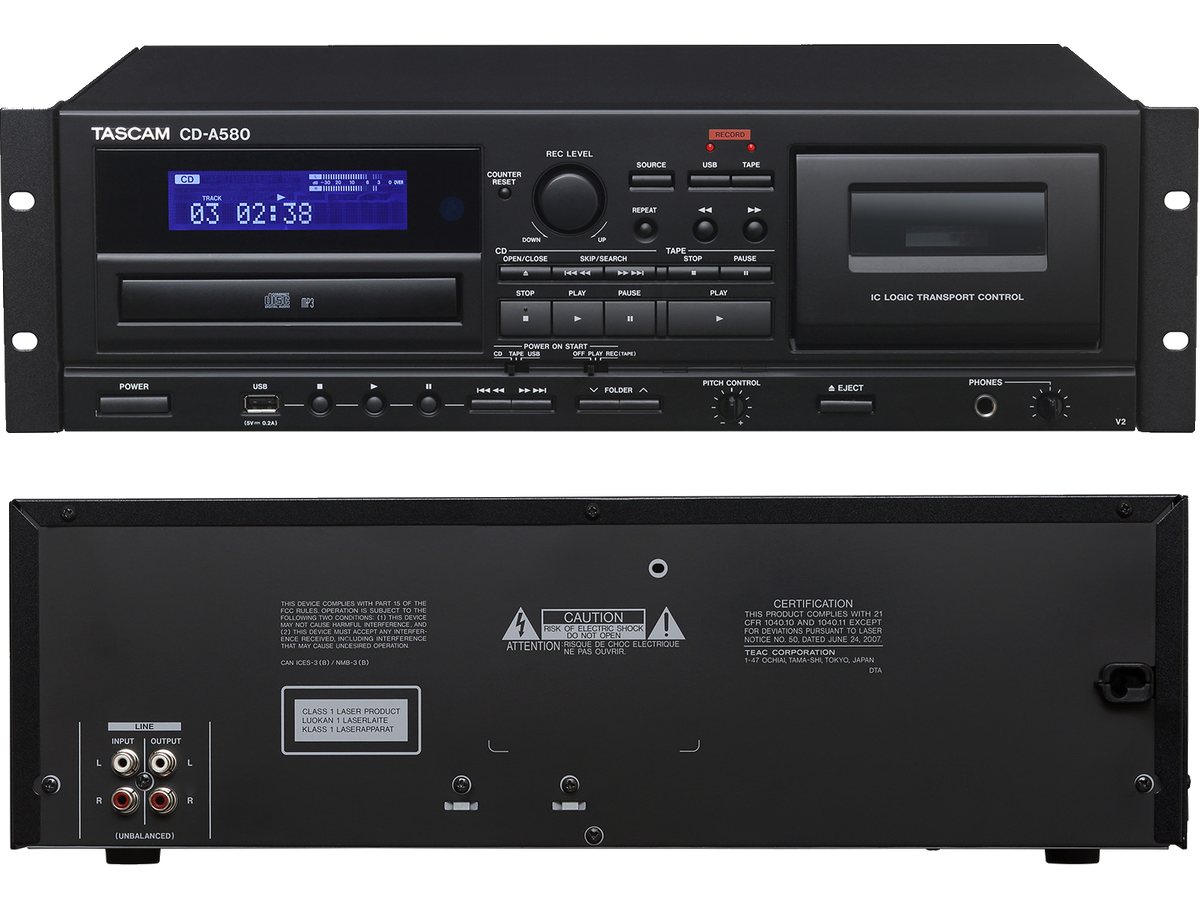 ピンク・ブルー TASCAM CDプレーヤー CD-A580 通販