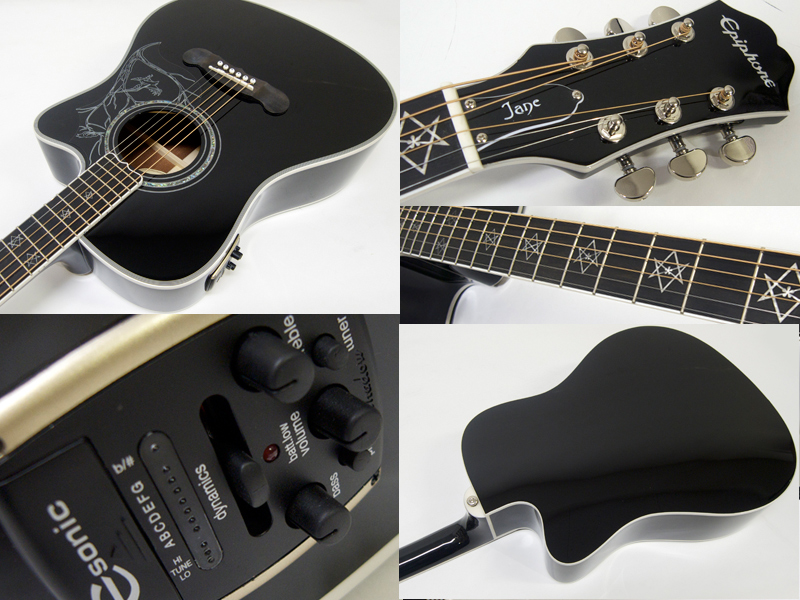 信頼】 通電 音出し Epiphone Dave Navarro Signatur エレアコ