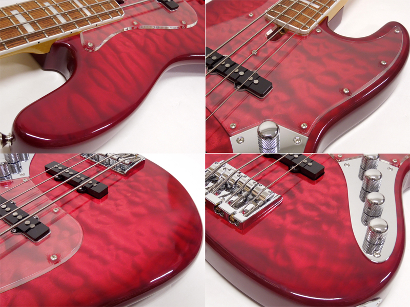 K.Nyui Custom Guitars KNJB AC Quilt Maple Top / Trans Red