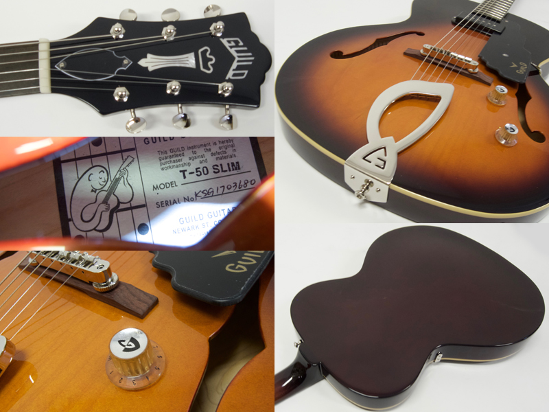 GUILD ギルド T-50 SLIM（VSB) 【エレキギター フルアコ 】 送料