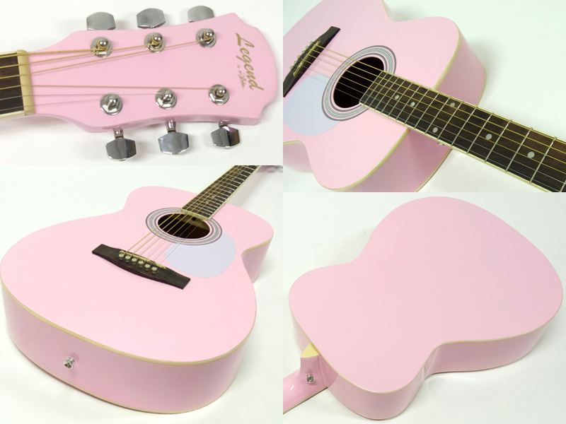 アコースティックギター ピンク セット
