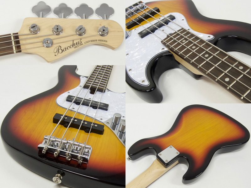 Bacchus バッカス WJB-Mini 3TS【 ミニ ジャズベース 初心者