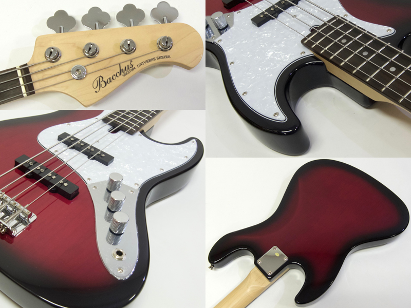 Bacchus バッカス WJB-330R TRS【 ジャズベース 初心者 入門 に