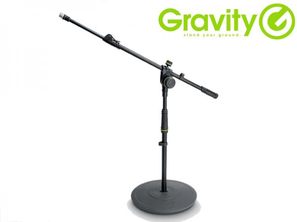 Gravity グラビティー GMS2222B ◆ テレスコピック 丸ベース ショートマイクスタンド