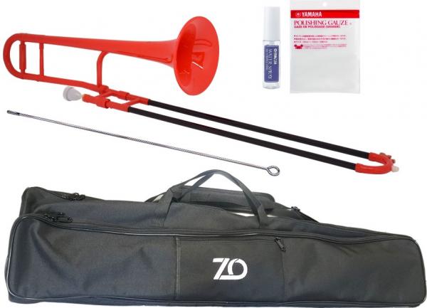 ZO ゼットオー TTB-01 テナートロンボーン レッド 細管 アウトレット プラスチック 管楽器 tenor trombone red セット B　北海道 沖縄 離島不可