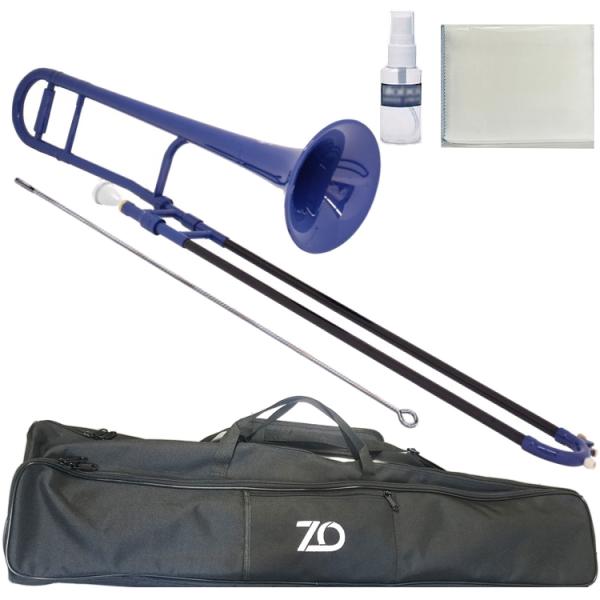 ZO ゼットオー TTB-10 テナートロンボーン ダークブルー アウトレット プラスチック 細管 tenor trombone Blue セット B　北海道 沖縄 離島不可