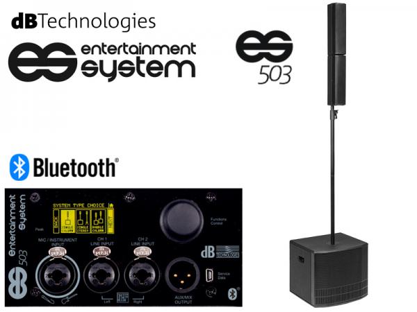 dBTechnologies ディービーテクノロジーズ ES 503  (1台) ◆  Bluetooth機器のストリーミング再生に対応 ポータブルPAシステム