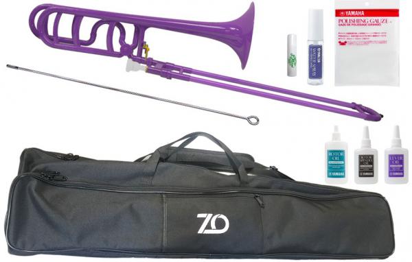 ZO ( ゼットオー ) トロンボーン 太管 TB-04 パープル アウトレット プラスチック テナーバス tenor bass trombone セット A　北海道 沖縄 離島不可