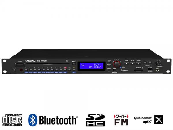 TASCAM タスカム CD-400U ◆ Bluetooth /AM・FM チューナー搭載 CD/SD/USB プレーヤー