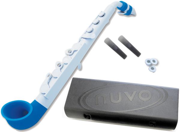 NUVO ( ヌーボ ) jSAX ホワイト ブルー プラスチック 楽器 サックス Jサックス 本体 カーブド サクソフォン 白色 青色 水色 Blue　 北海道 沖縄 離島不可