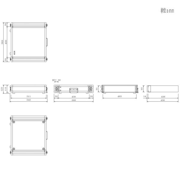 ARMOR アルモア 2U RACKCASE D450mm 黒 01ブラック ◆ ラックケース FRP