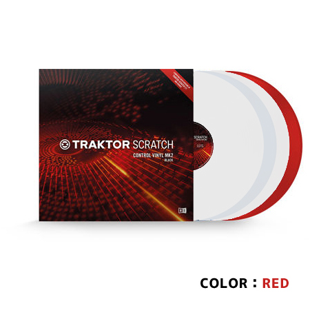 Native Instruments ( ネイティブインストゥルメンツ ) TRAKTOR SCRATCH Control Vinyl MK2 Red PC DJ