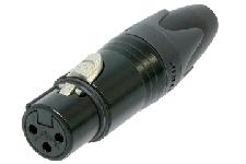 NEUTRIK ノイトリック NC3FXX-B ◆ 3ピン XLR コネクター (メス) 黒