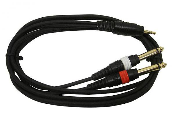 JEUME ジューム 2PMS/3.0 ◆ オーディオ ラインケーブル ( 3メートル・6.3Φフォン x2 - 3.5Φステレオミニ x1 )
