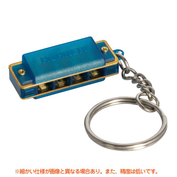 HOHNER ( ホーナー ) ブルー ミニハープ ハーモニカ キーホルダー 4穴 1オクターブ ブルースハープ型 アクセサリー 4hole harmonica Blue 　北海道 沖縄 離島不可